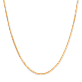 Vintage Italian 14k Yellow Gold 1.4mm Dimensional Sleek Foxtail Chain 24"