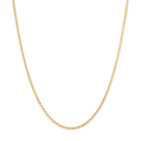 Vintage Italian 14k Yellow Gold 1.5mm Stackable Wheat Chain 24.5"