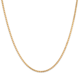 Vintage 14k Yellow Gold 1.6mm Dimensional Box Chain 18.25"