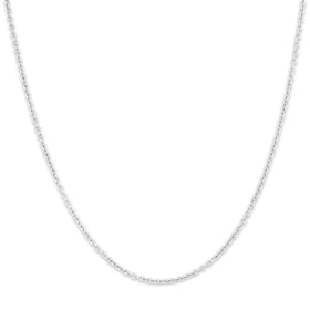 Vintage Italian 14k White Gold Everyday Stackable 1.9mm Cable Chain 16"