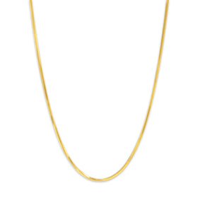 Vintage Italian 14k Yellow Gold Sleek Square 1.5mm Snake Chain 24.25"