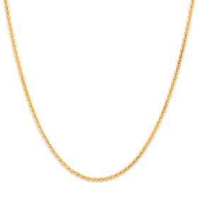 Vintage Italian 14k Yellow Gold Wonderful 1.4mm Wheat Chain 24"