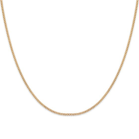 Vintage 14k Yellow Gold Dainty Everyday Curb Link 1.4mm Chain 15.25"