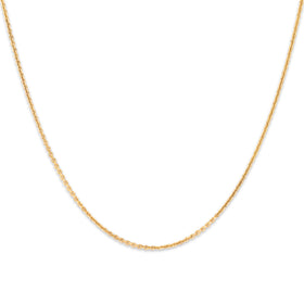Vintage 18k Yellow Gold Classic Cable Link 1.4mm Chain 18"