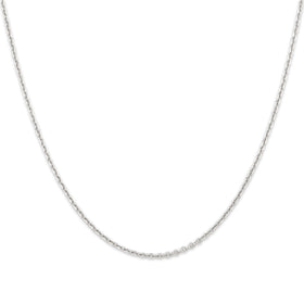 Vintage 14k White Gold Classic Everyday 1.5mm Cable Chain 18"
