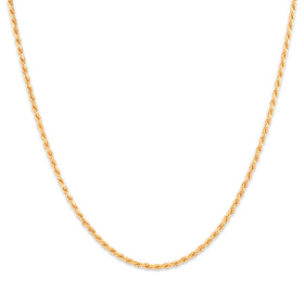 Vintage Italian 18k Yellow Gold Gleaming Twisted Rope 1.7mm Chain 16"