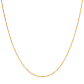 Vintage 14k Yellow Gold Delicate .8mm Cable Chain 16"