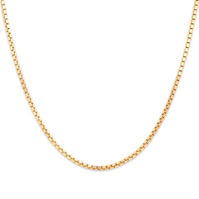 Vintage Italian 14k Yellow Gold Substantial 1.6mm Box Chain 18"