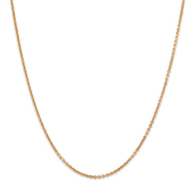 Vintage 14k Yellow Gold Sleek Stackable 1.6mm Cable Chain 18"
