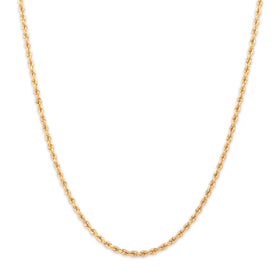 Vintage 14k Yellow Gold Everyday Stackable 1.7mm Rope Chain 24"