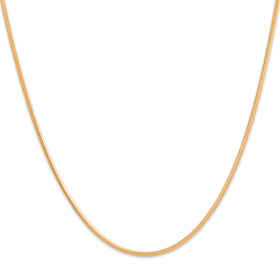 Vintage Italian 14k Yellow Gold 1.4mm Sleek Snake Chain 20.25"
