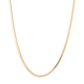 Vintage Substantial 14k Yellow Gold 2mm Squared Snake Chain 20"
