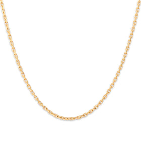 Vintage 14k Yellow Gold 1.4mm Classic Long Cable Link Chain 23.75"