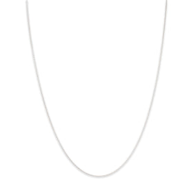 14k White Gold Cable 1mm Chain 16-18"