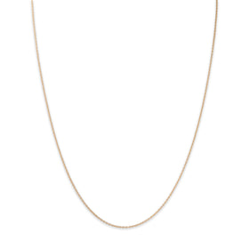 14k Yellow Gold Cable 1mm Chain 16-18"