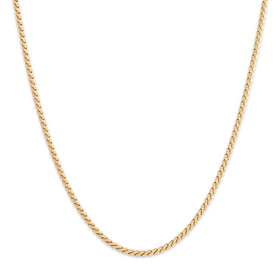 Vintage Substantial 18k Yellow Gold 1.8mm Serpentine Link Chain 21.25"