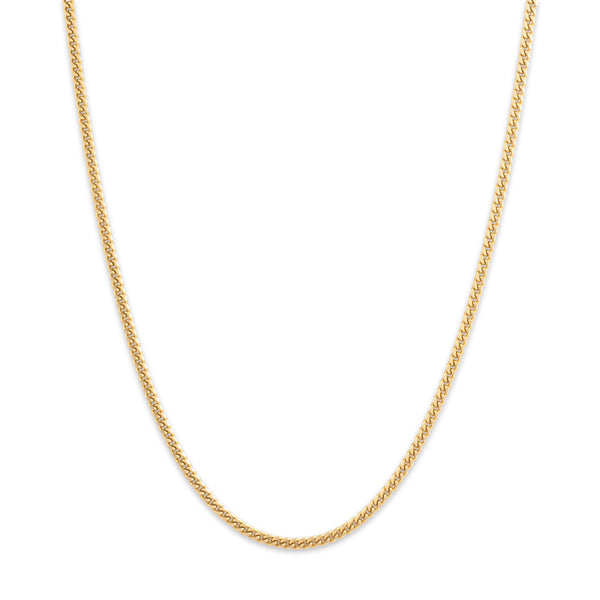 Vintage 14k Yellow Gold 2.3mm Quintessential Flat Curb Chain 20.25