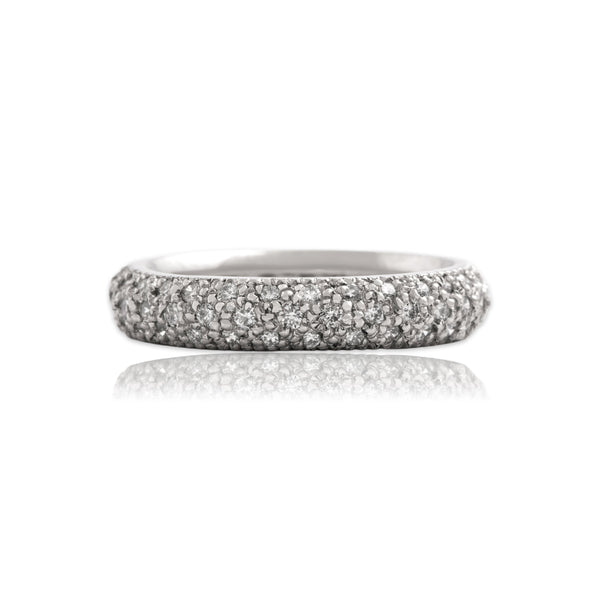 Vintage Platinum Diamond Sparkling Eternity Band Ring 5.50