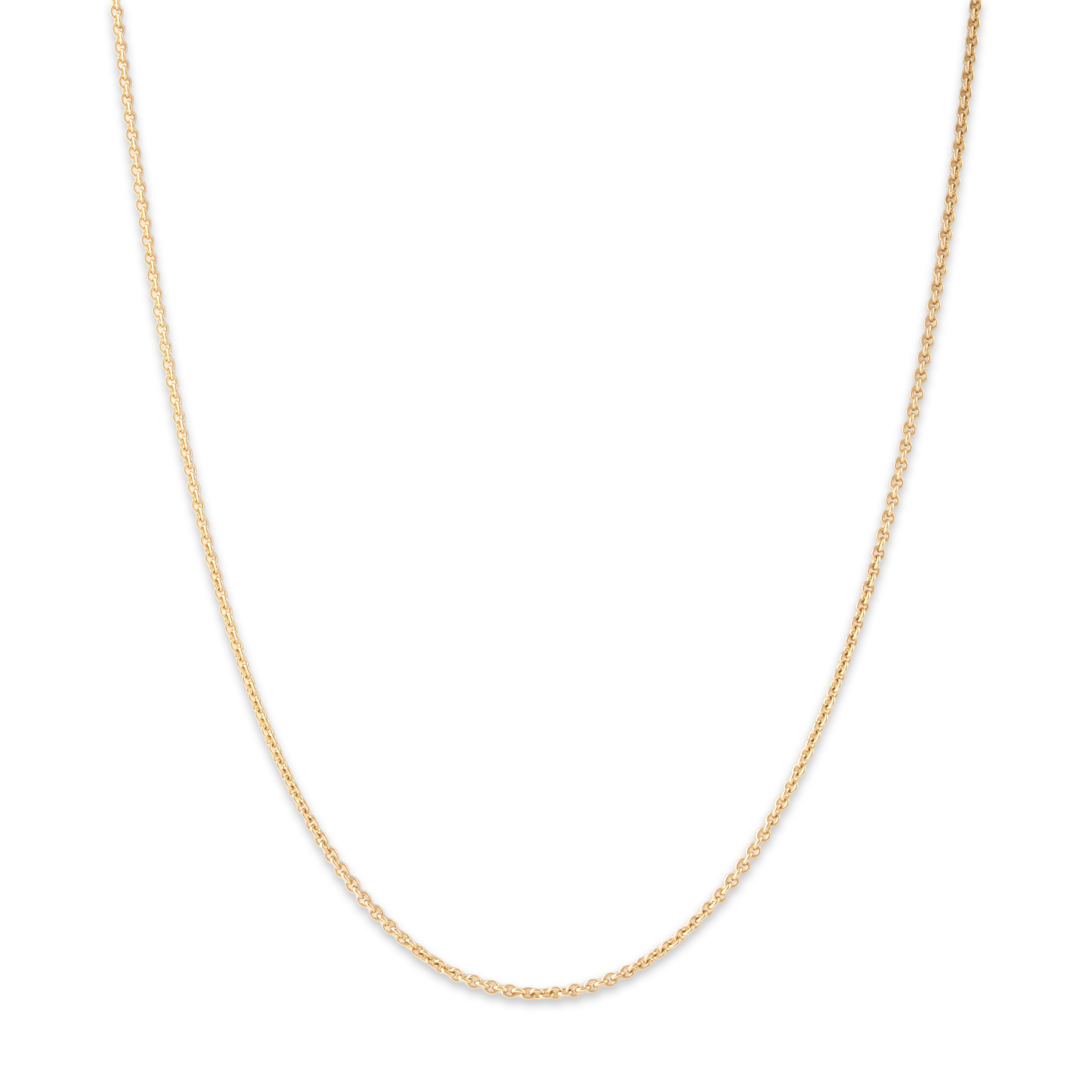Vintage 14k Yellow Gold 1.45mm Essential Cable Chain - Close-up view