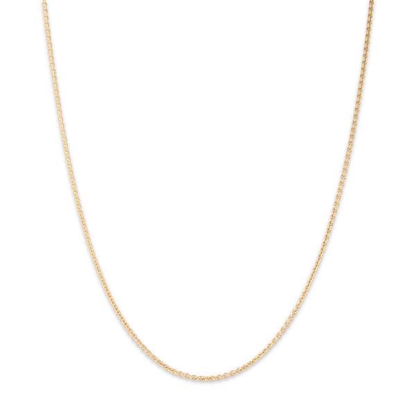 Vintage 14k Yellow Gold 1.45mm Essential Cable Chain 18