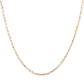 Vintage Peruvian 14k Yellow Gold 1.75mm Classic Cable Chain 18"