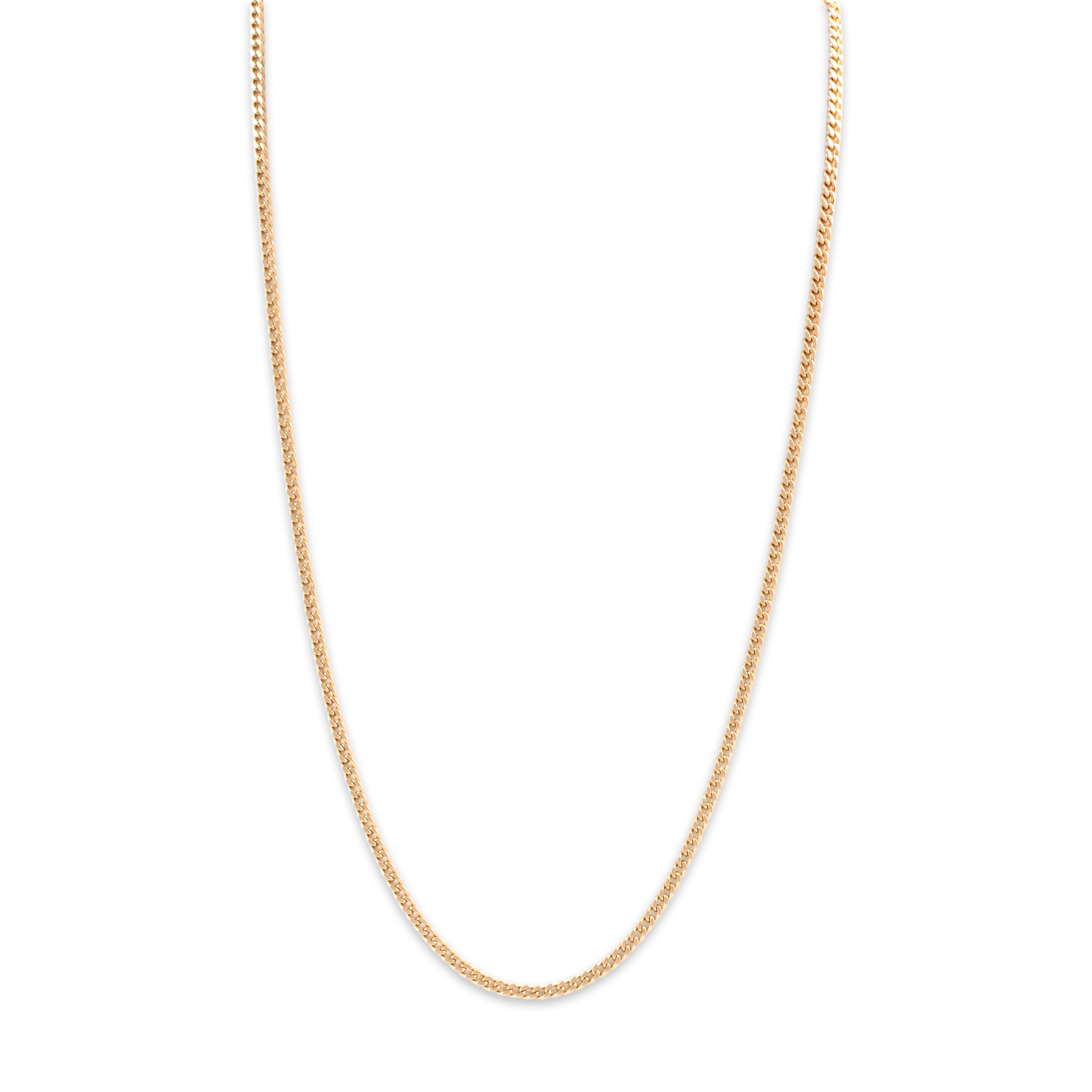 Antique Freed & Peikes 14k Rosy Yellow Gold 2.5mm Wonderful Classic Curb Chain Chain - detail view #1