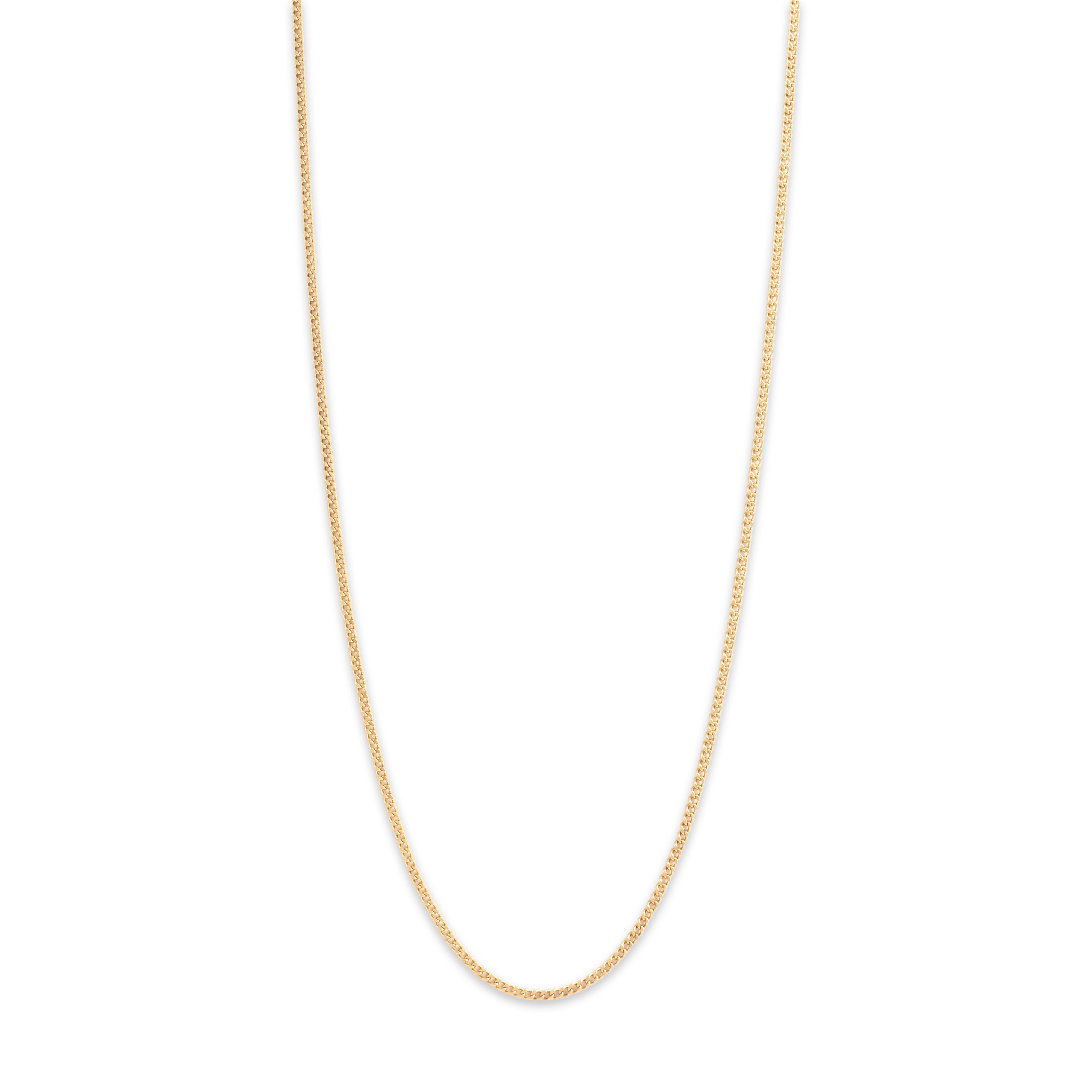 Vintage Italian 18k Yellow Gold 23mm Classic Long Curb Chain - detail view #1