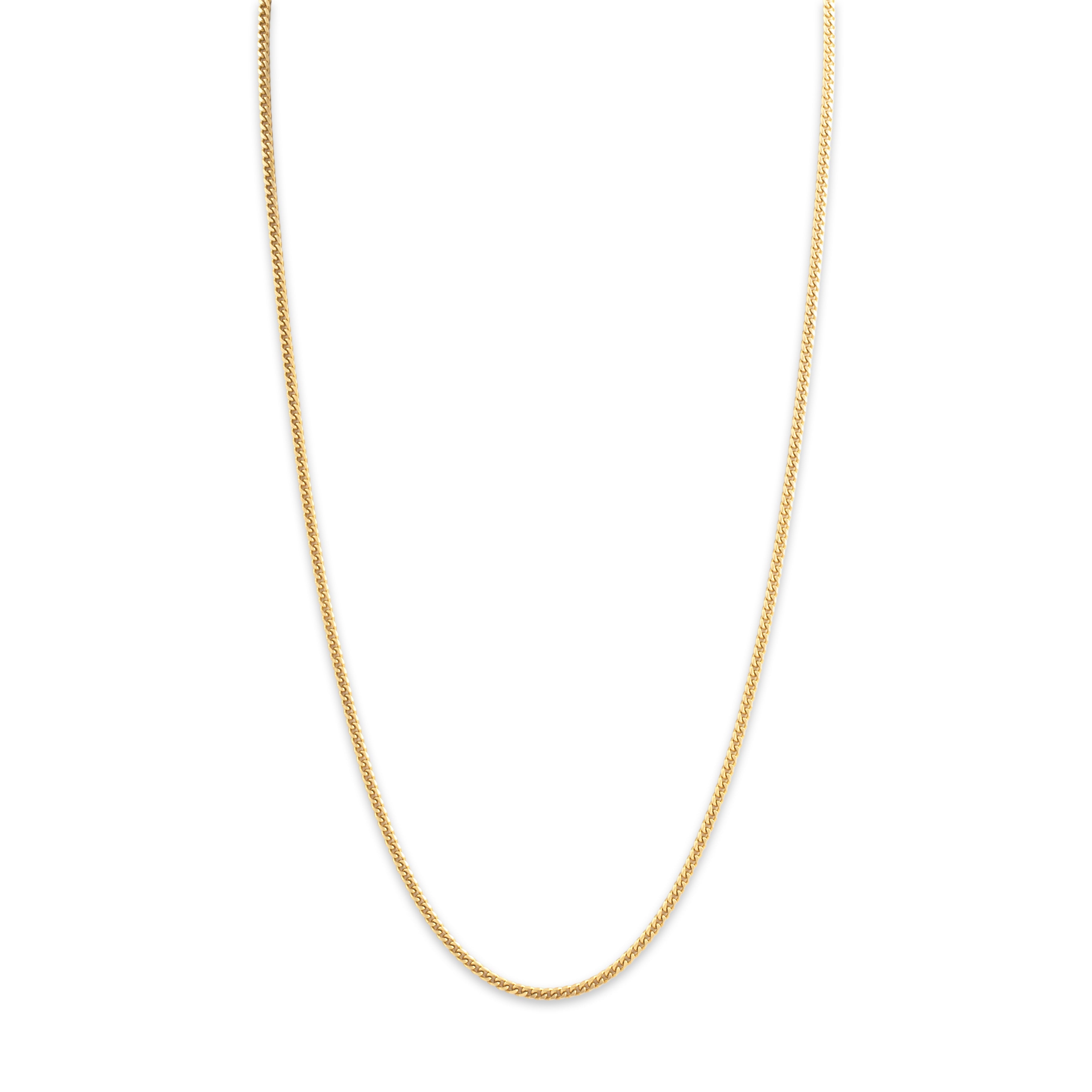 Vintage 14k Yellow Gold 2.3mm Quintessential Flat Curb Chain - detail view #1