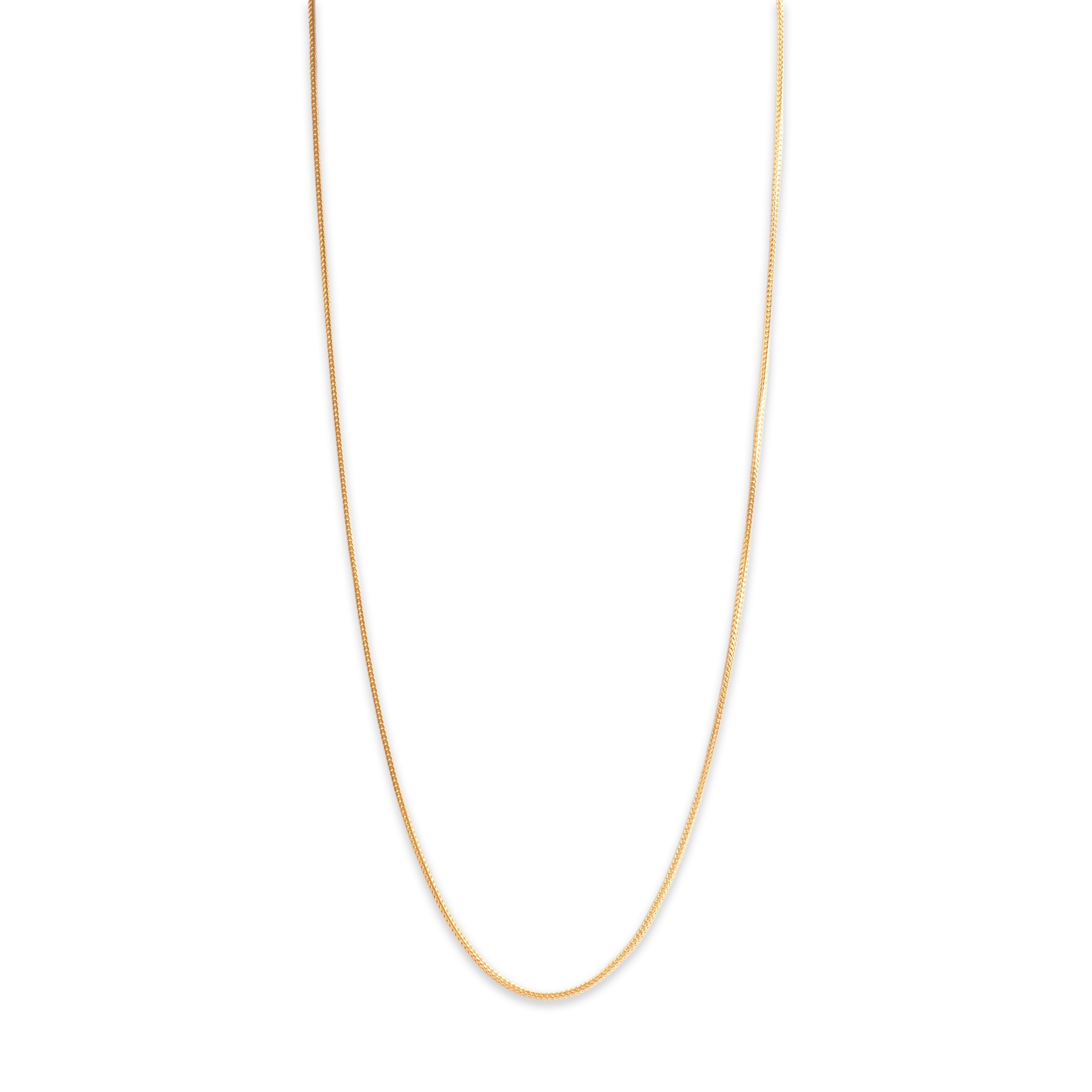 Vintage Italian 14k Yellow Gold 1.4mm Dimensional Sleek Foxtail Chain - detail view #1