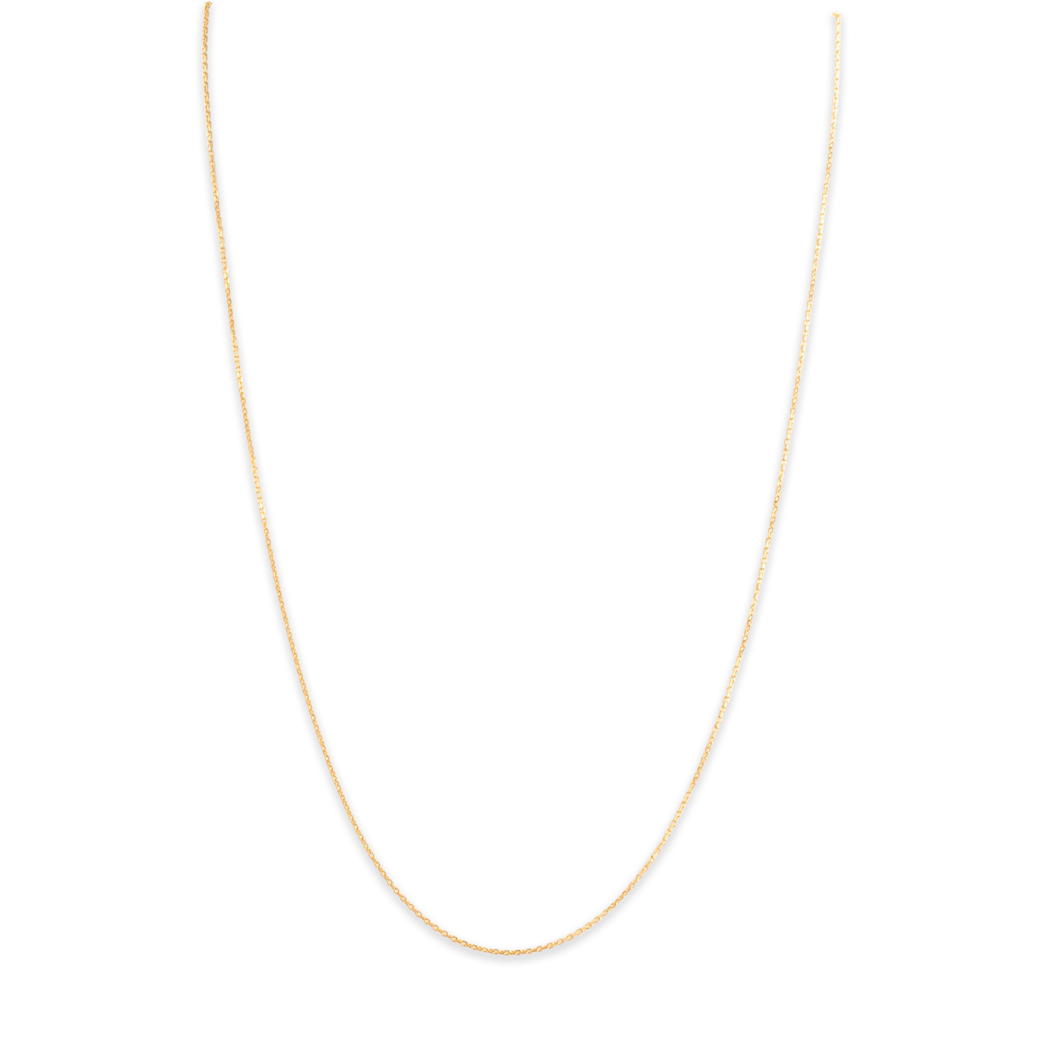 Estate 14k Yellow Gold .85mm Dainty Cable Chain - detail view #1