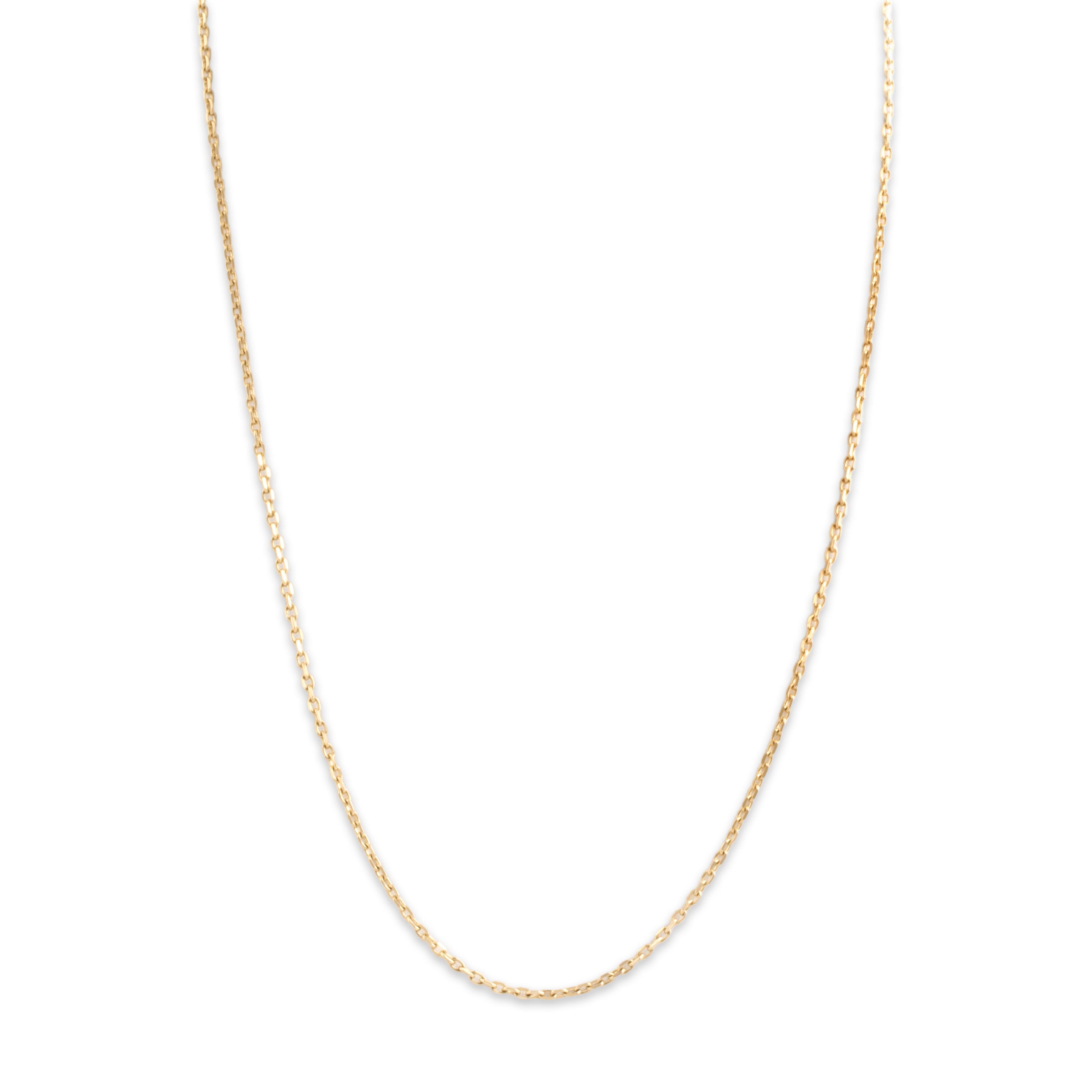Vintage Peruvian 14k Yellow Gold 1.75mm Classic Cable Chain - detail view #1