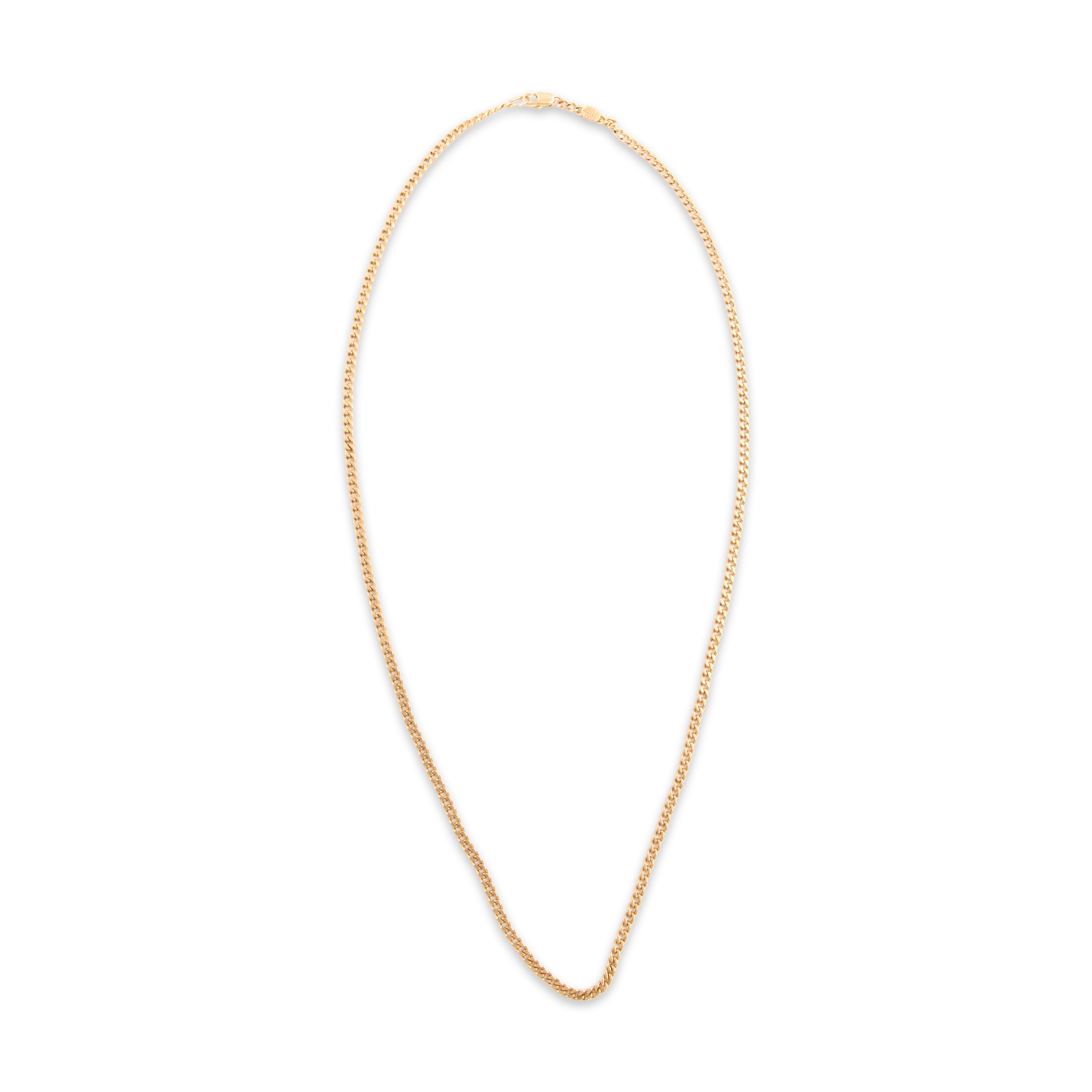 Antique Freed & Peikes 14k Rosy Yellow Gold 2.5mm Wonderful Classic Curb Chain Chain - Overall view