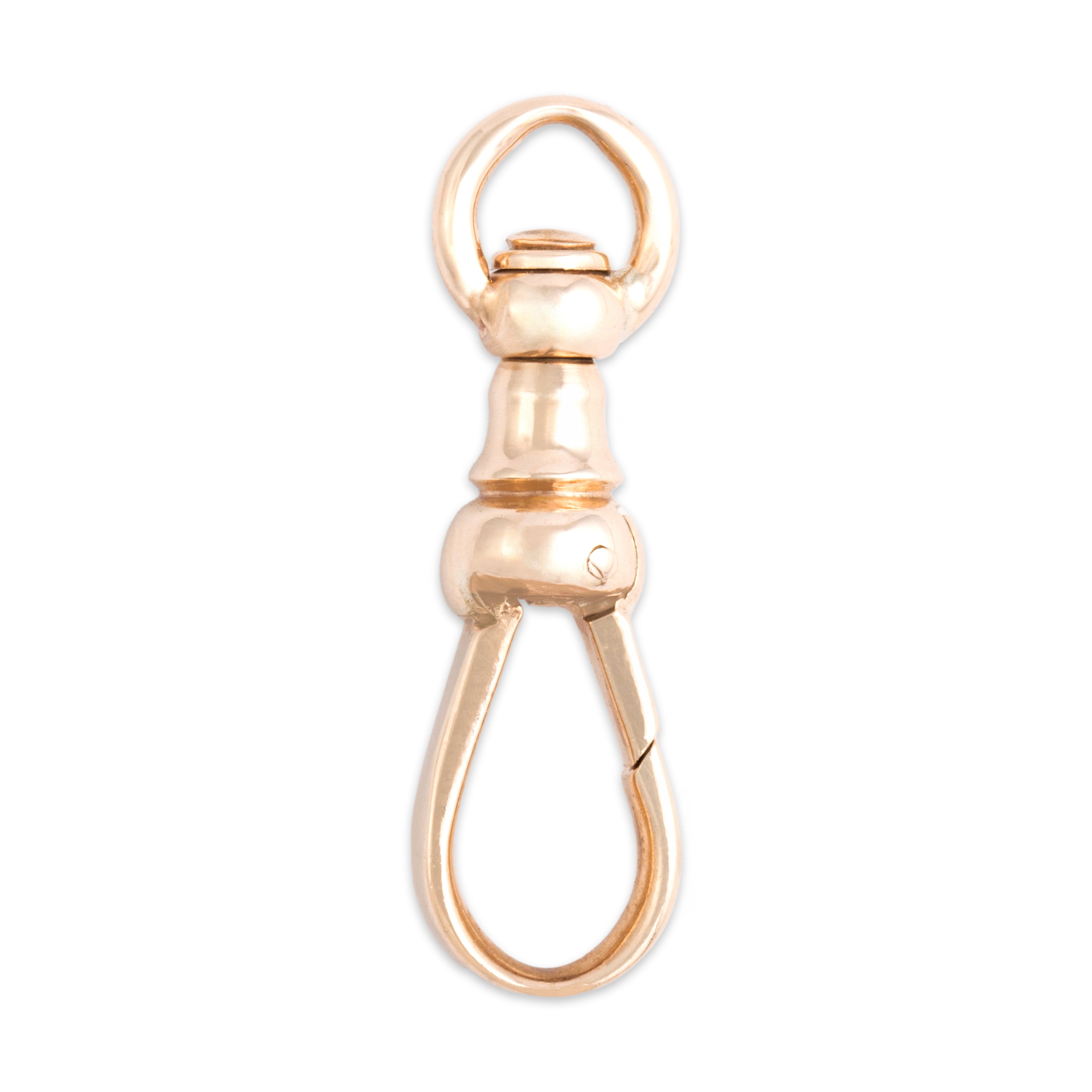 Antique 10k Yellow Gold Functional Dog Clip Charm Holder Charm / Pendant - Overall view