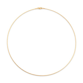 Vintage 14k Yellow Gold 1mm Sleek Wire Collar Chain 17"
