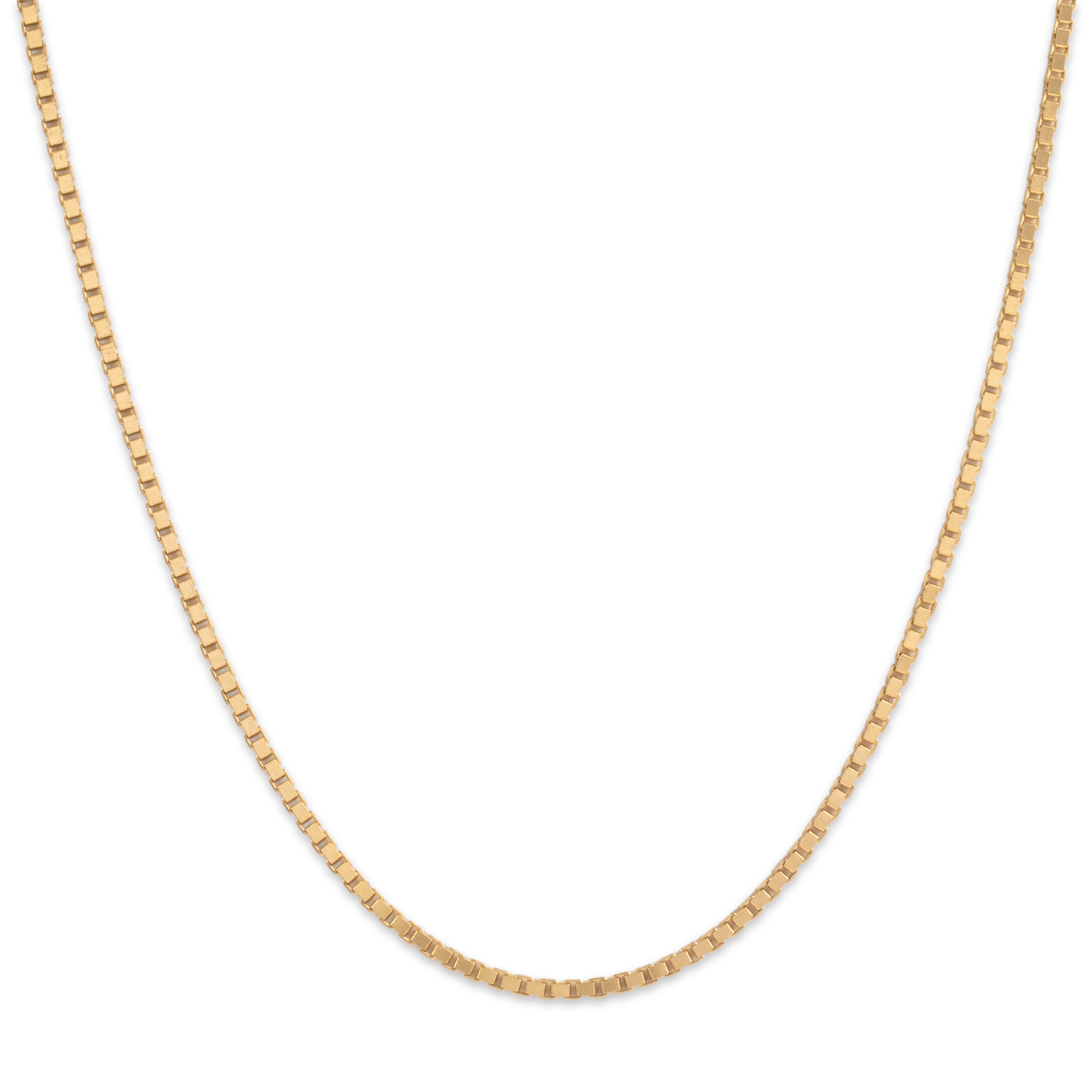 Vintage 14k Yellow Gold 1.6mm Dimensional Box Chain - detail view #1