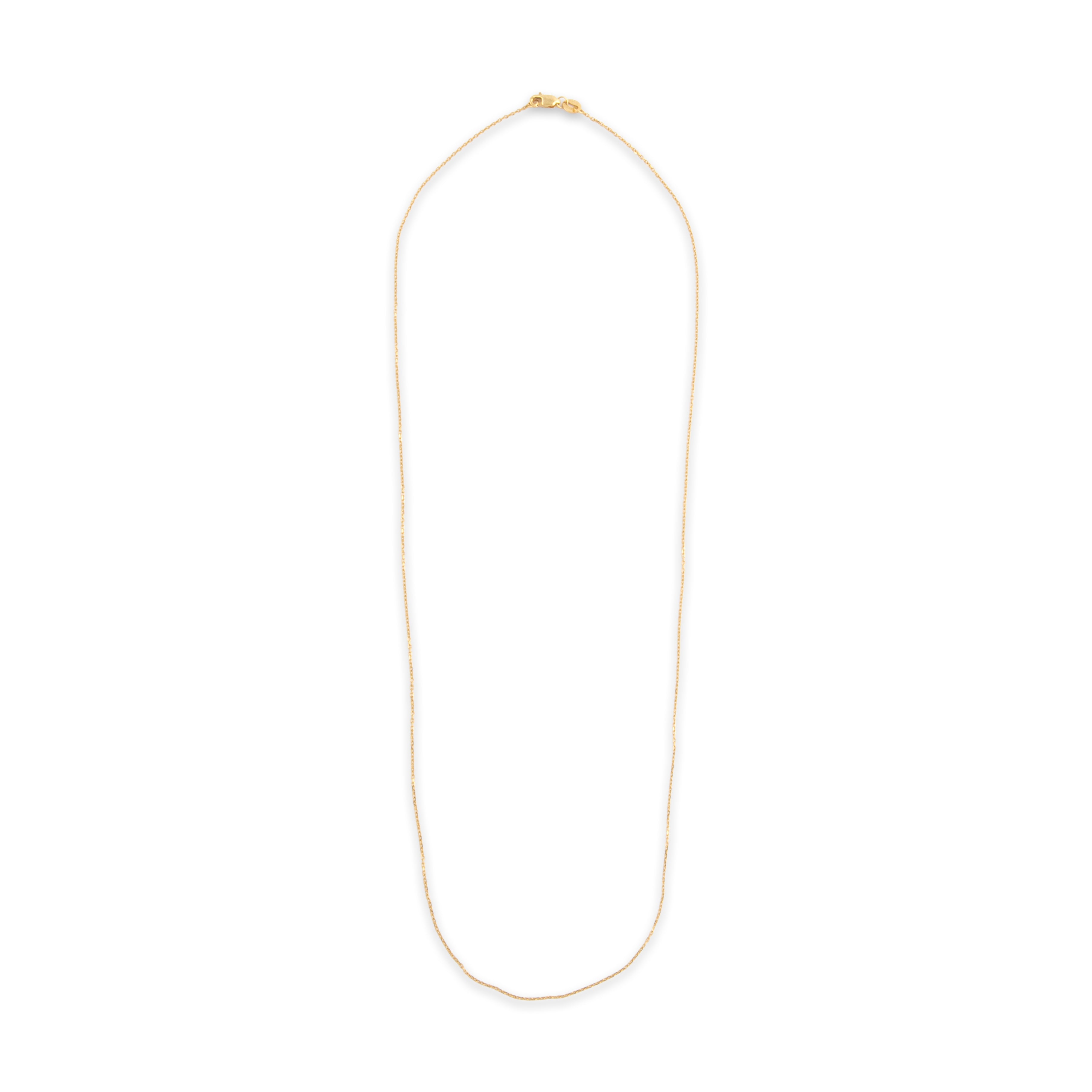 Estate 14k Yellow Gold .85mm Dainty Cable Chain - Overall view