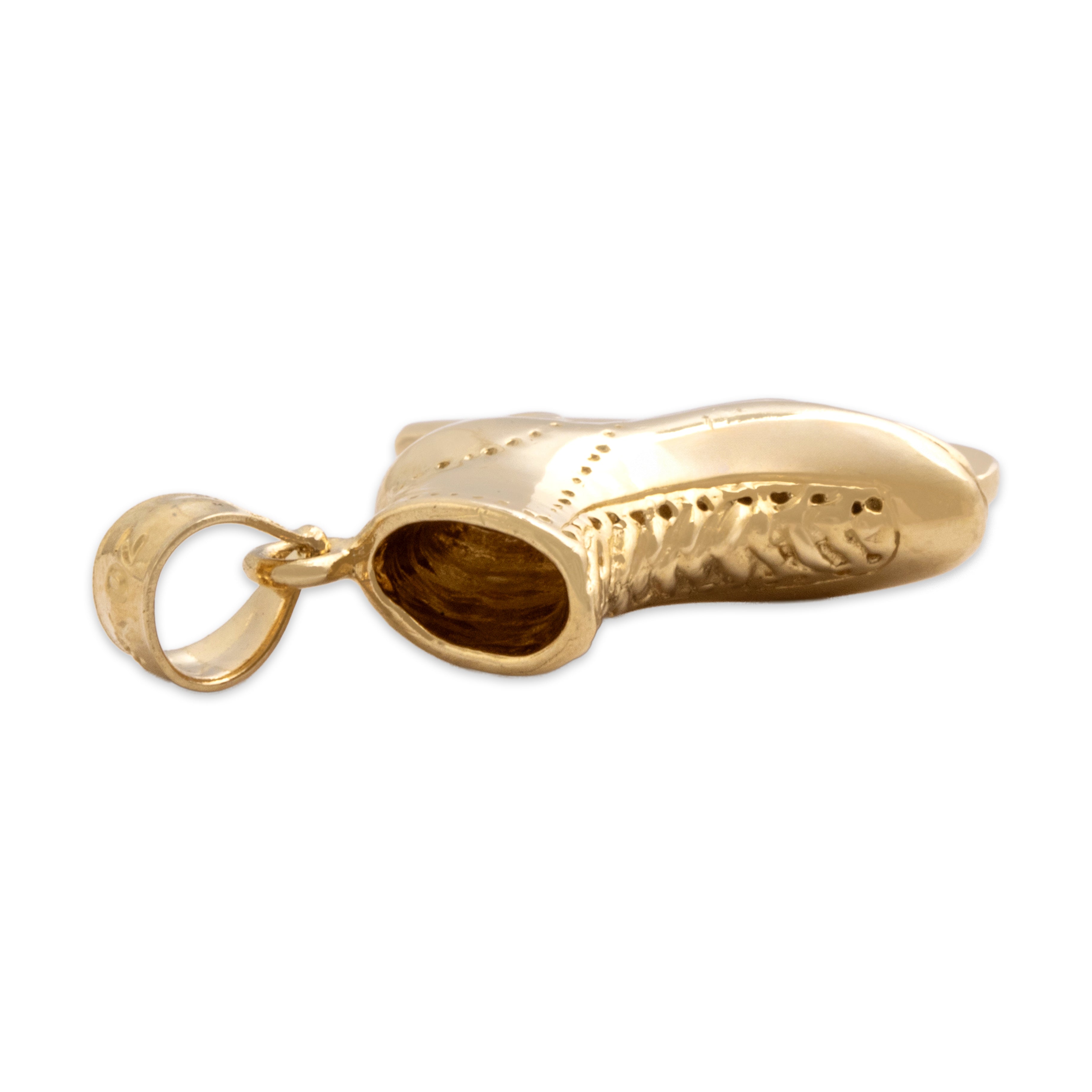 Vintage 14k Yellow Gold Graceful Ice Skate Charm / Pendant - detail view #1