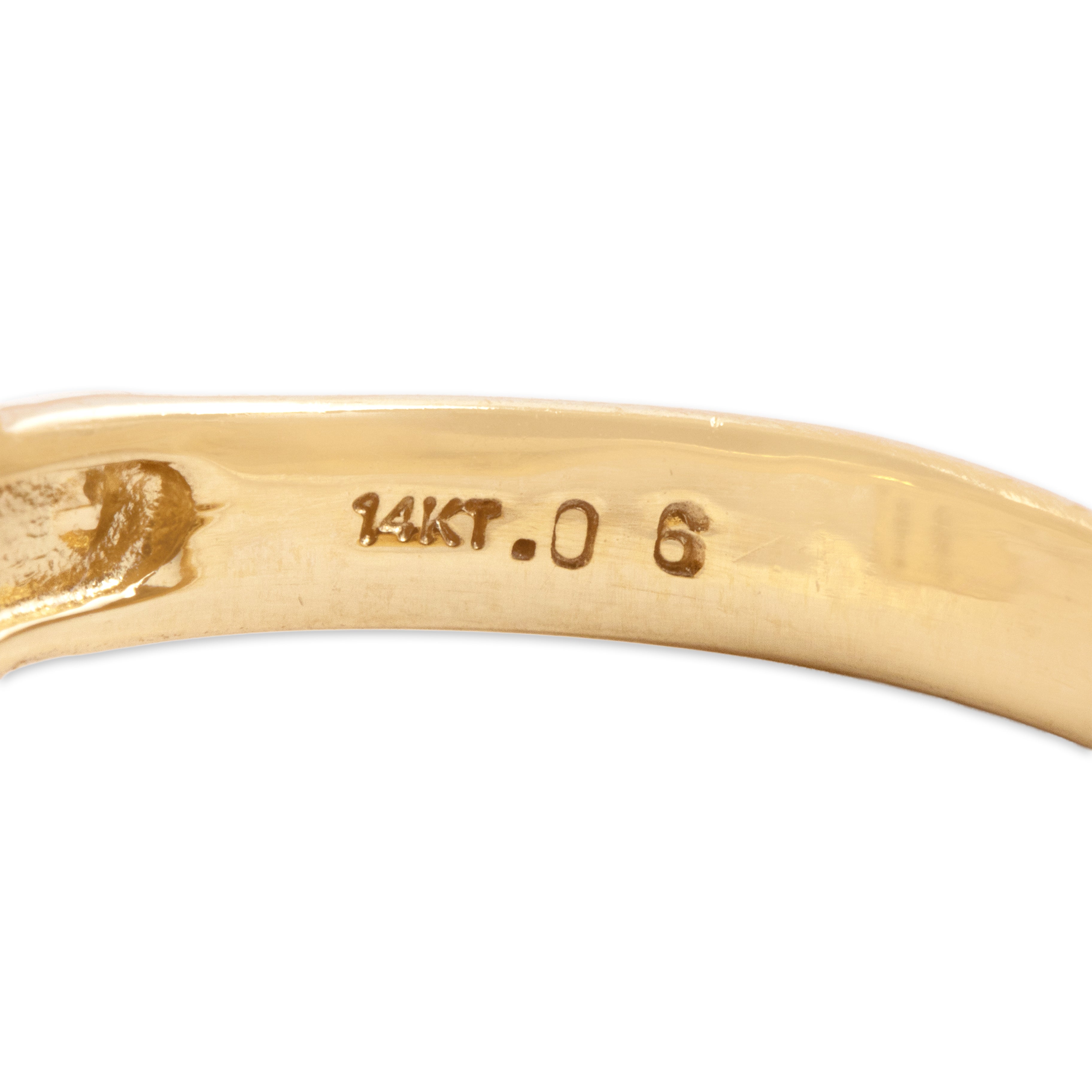Vintage 14k Yellow & White Gold [Custom Carat] Chic Buckle Band Ring - Hallmark view