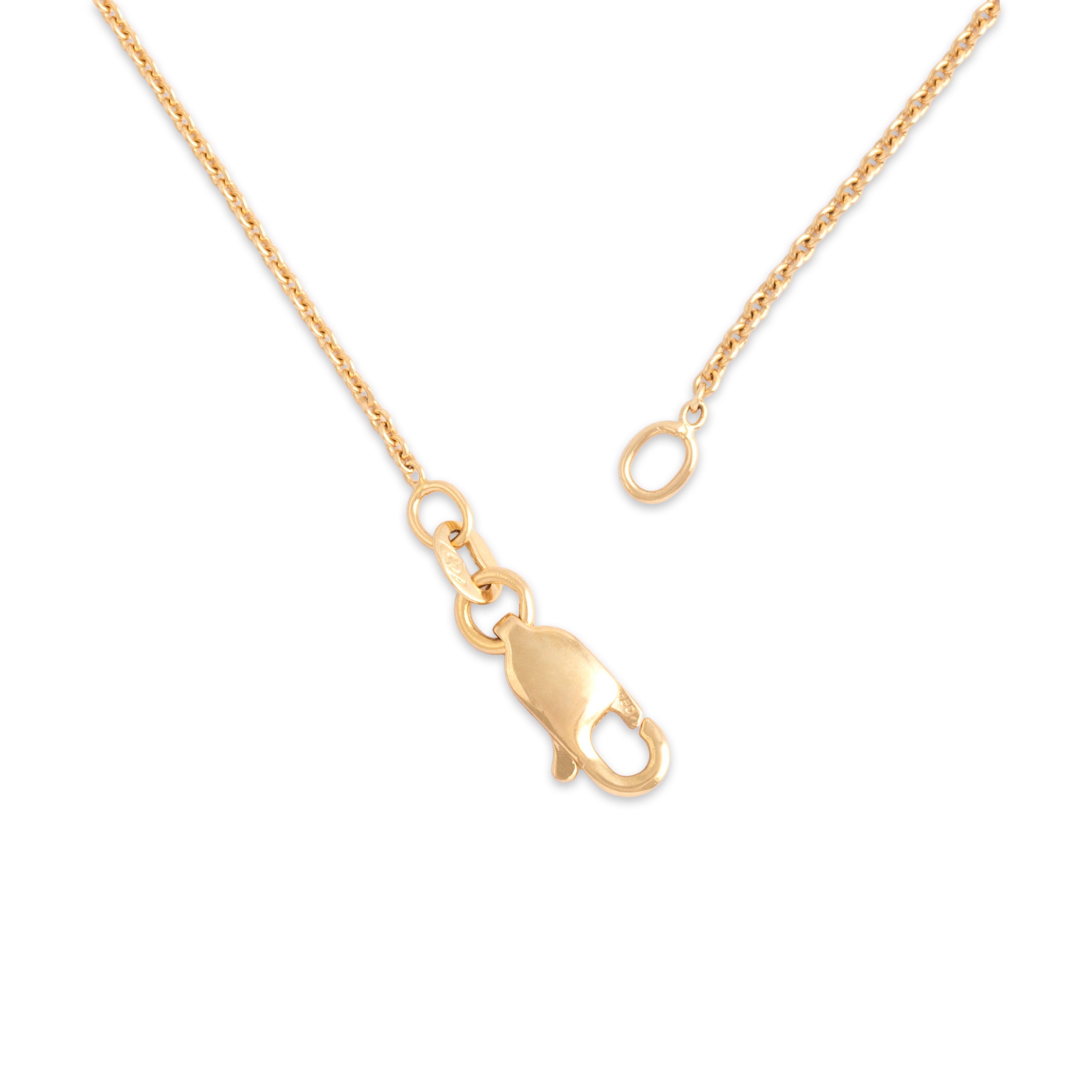 Estate Italian 18k Yellow Gold 1mm Delicate Round Cable Chain - clasp view