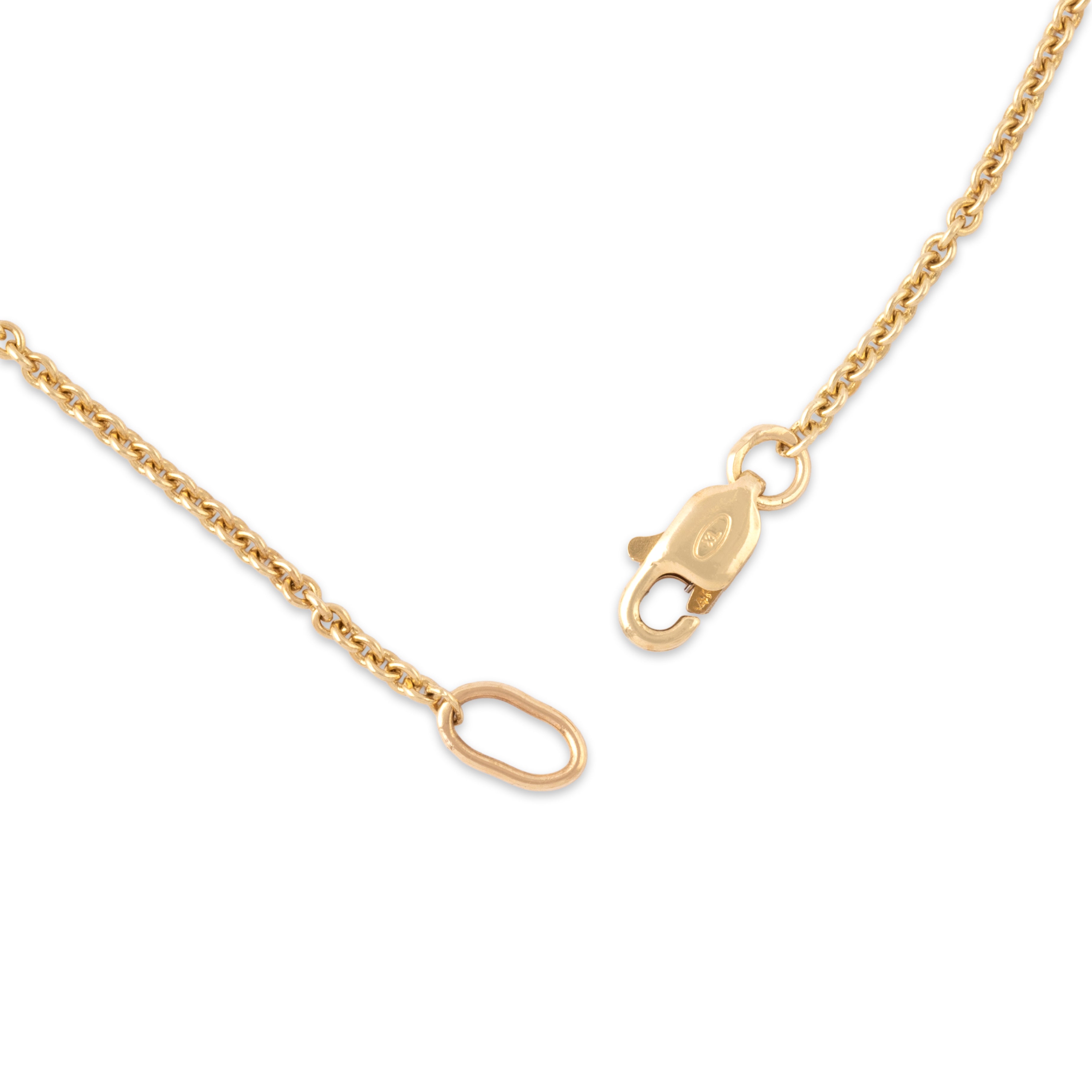 Vintage 14k Yellow Gold 1.45mm Essential Cable Chain - clasp view