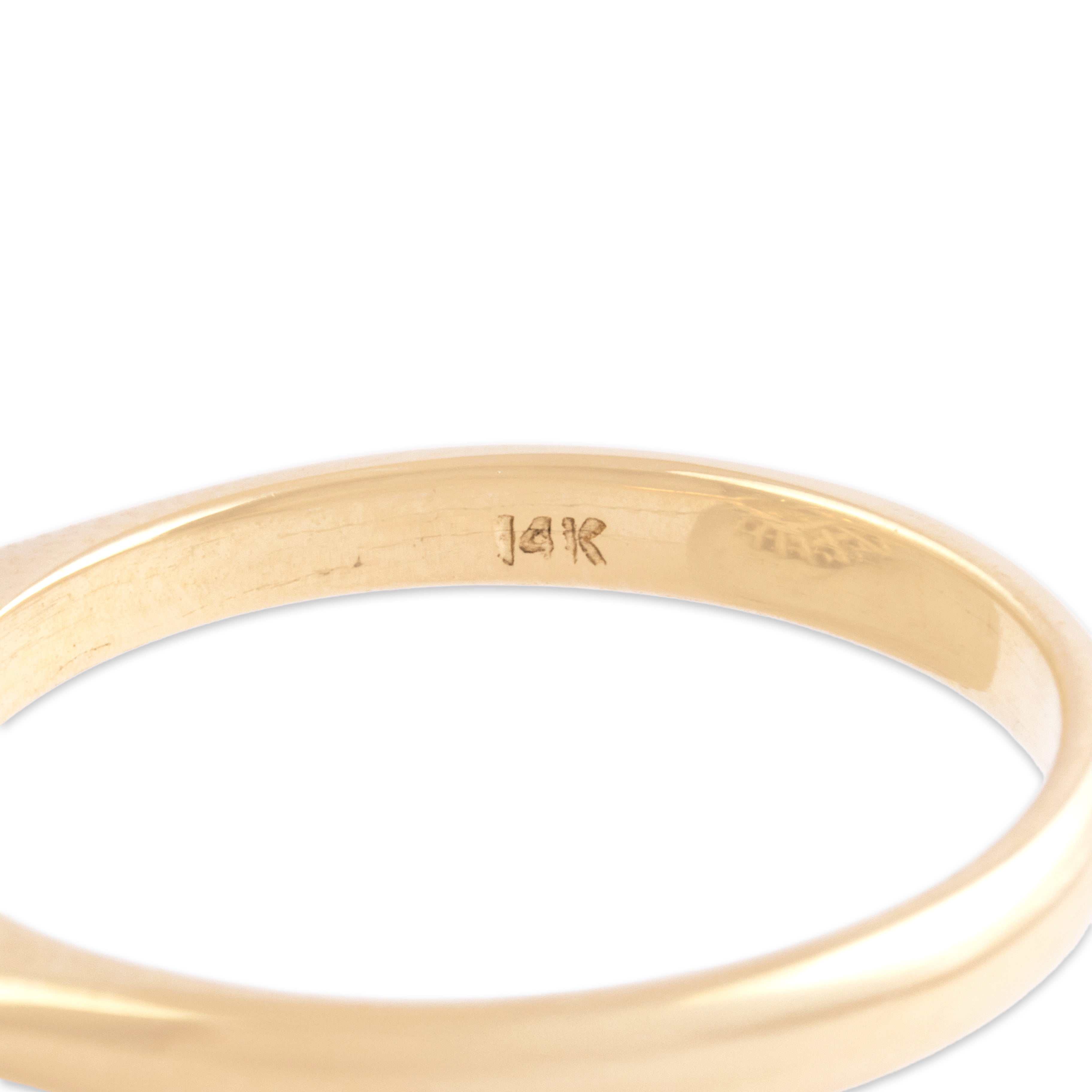 Vintage 14k Yellow Gold 3.53ct Jade Diamond Incredible Sparkling Halo Cocktail Ring - Hallmark view