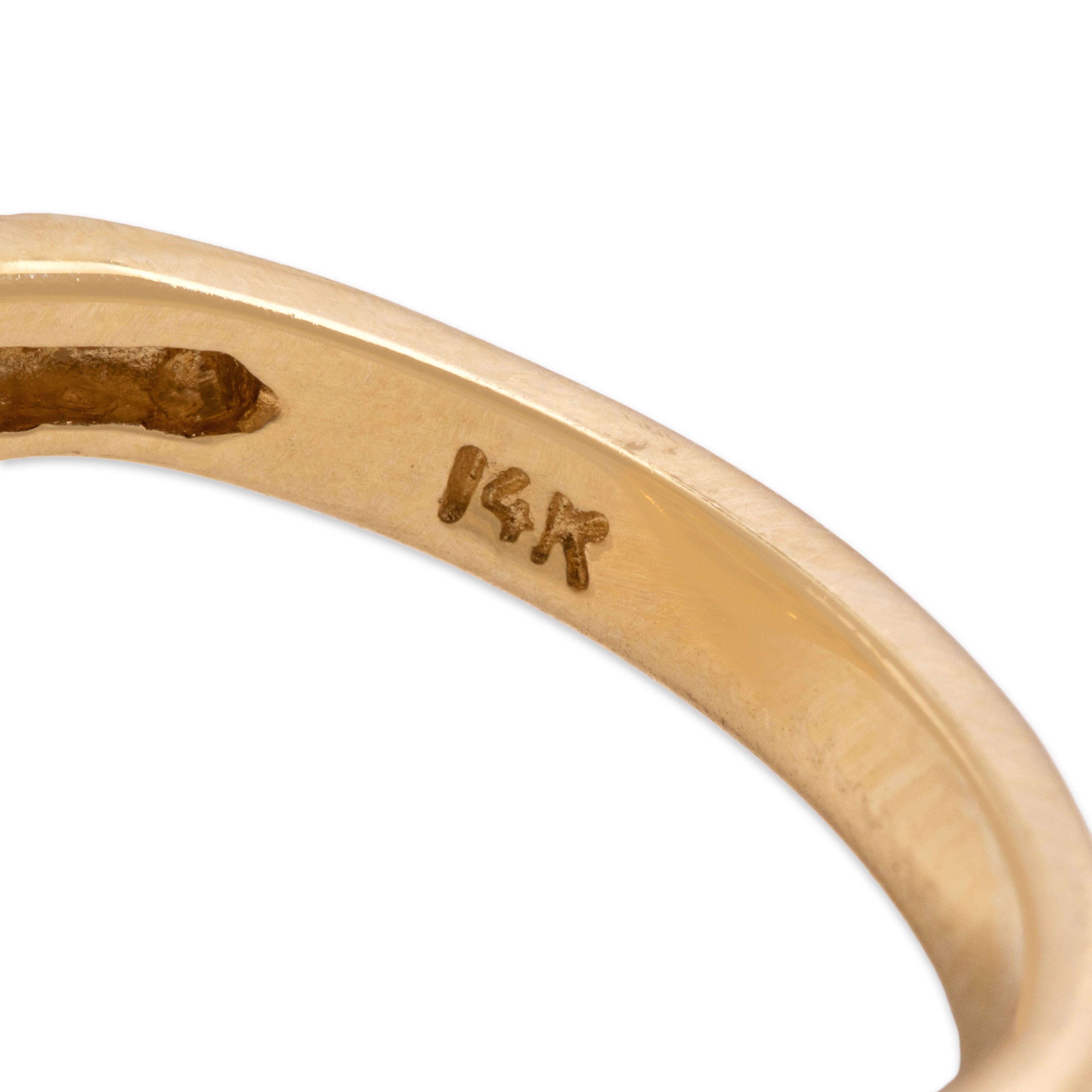 Vintage 14k Yellow Gold .57cttw Diamond Swirling Pave Dome Ring - Hallmark view