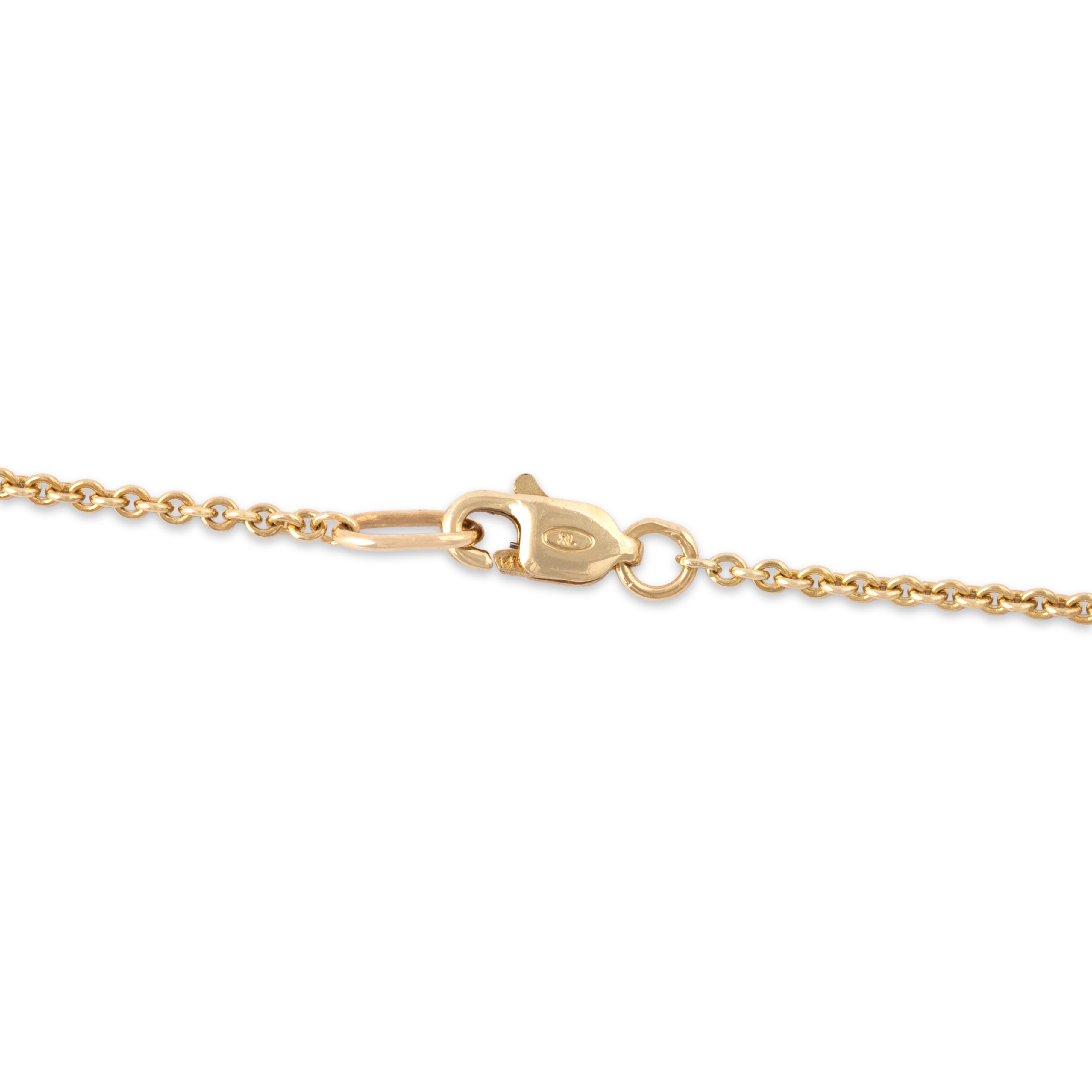 Vintage 14k Yellow Gold 1.45mm Essential Cable Chain - clasp view