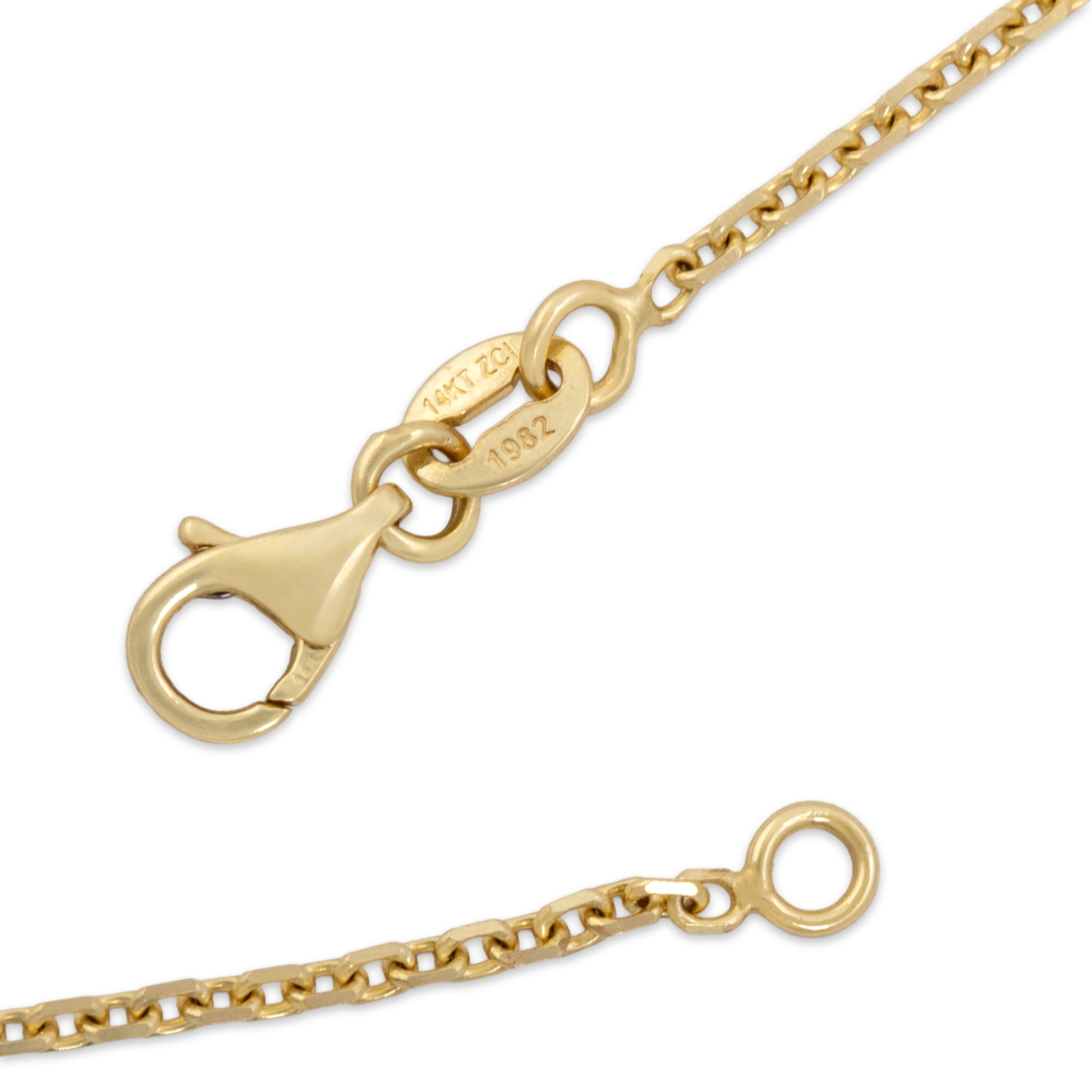 Estate 14k Yellow Gold Cable 1.5mm Chain 16