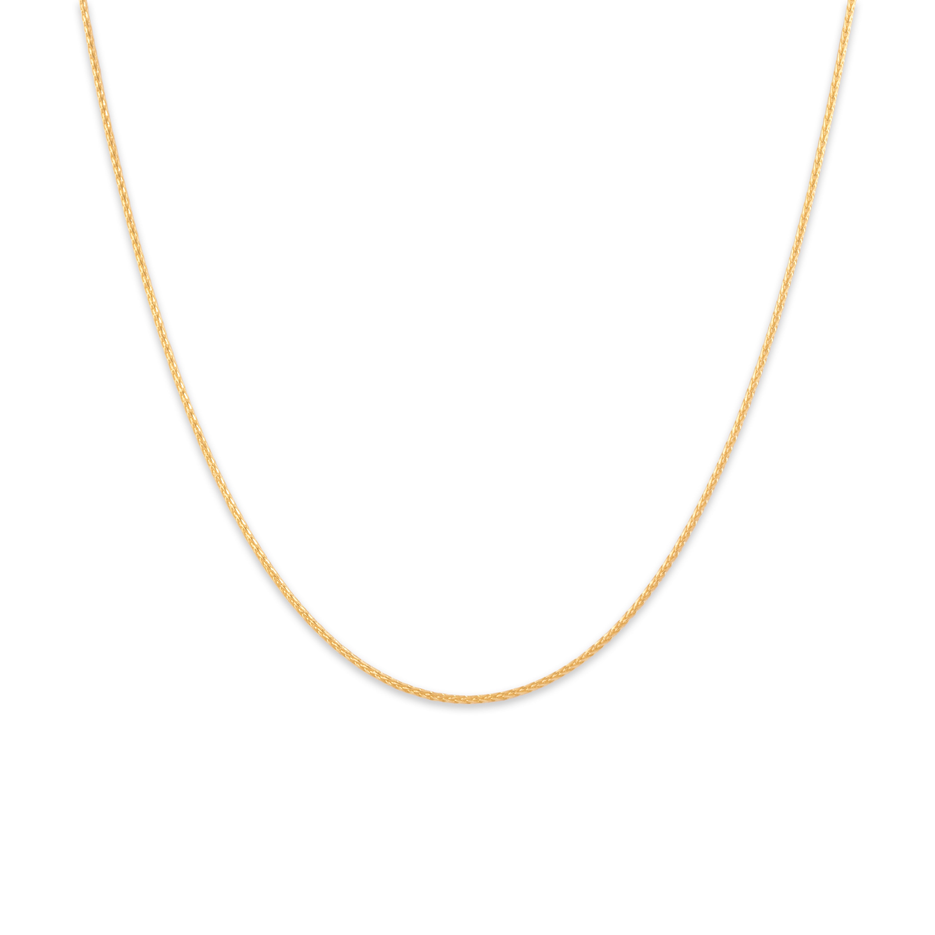 Estate 14k Yellow Gold 1mm Wheat Chain 18
