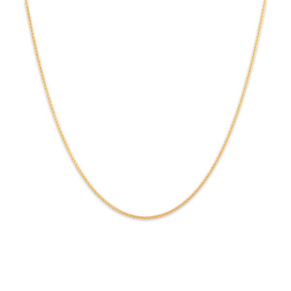 Estate 14k Yellow Gold 1mm Wheat Chain 18