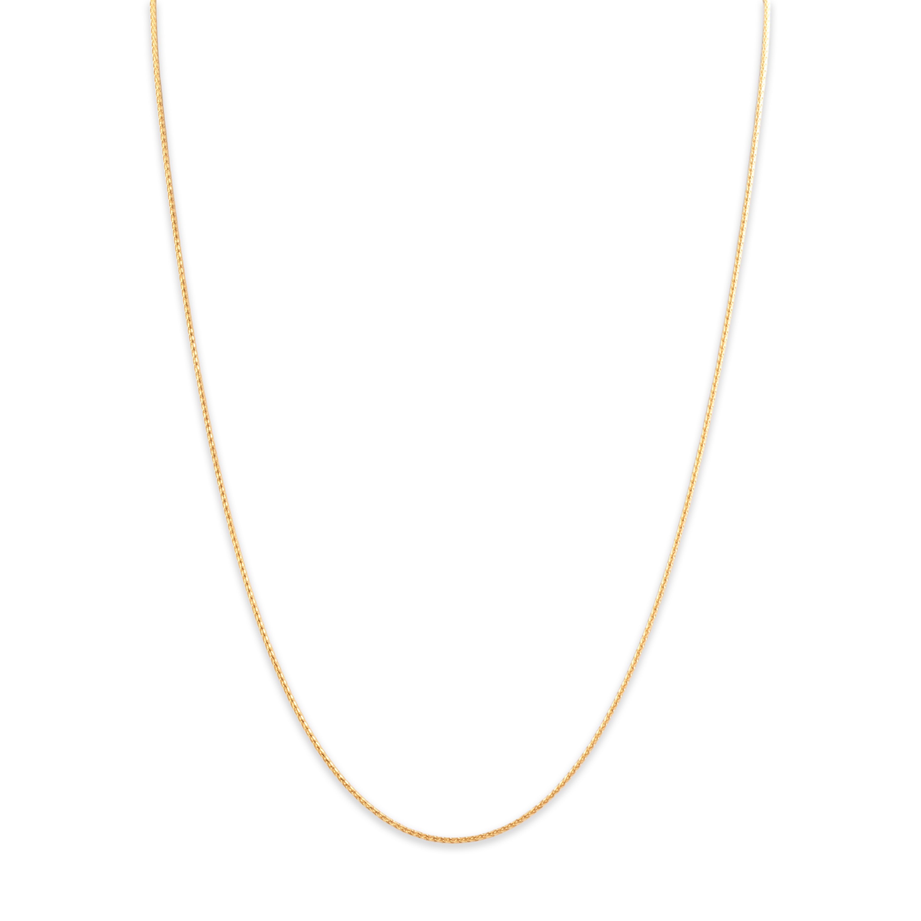 Estate 14k Yellow Gold 1mm Wheat Chain 18
