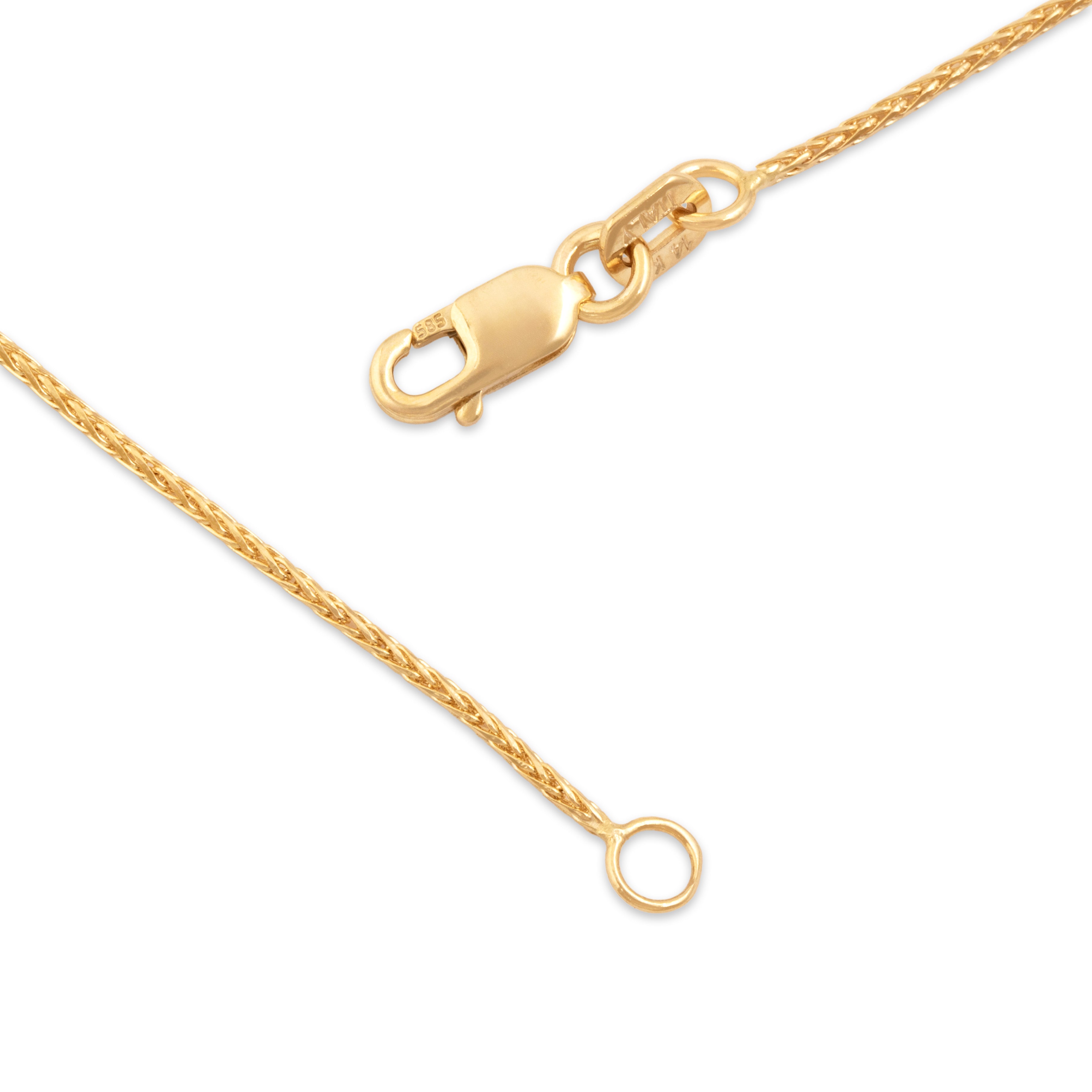 Estate 14k Yellow Gold 1mm Wheat Chain 18