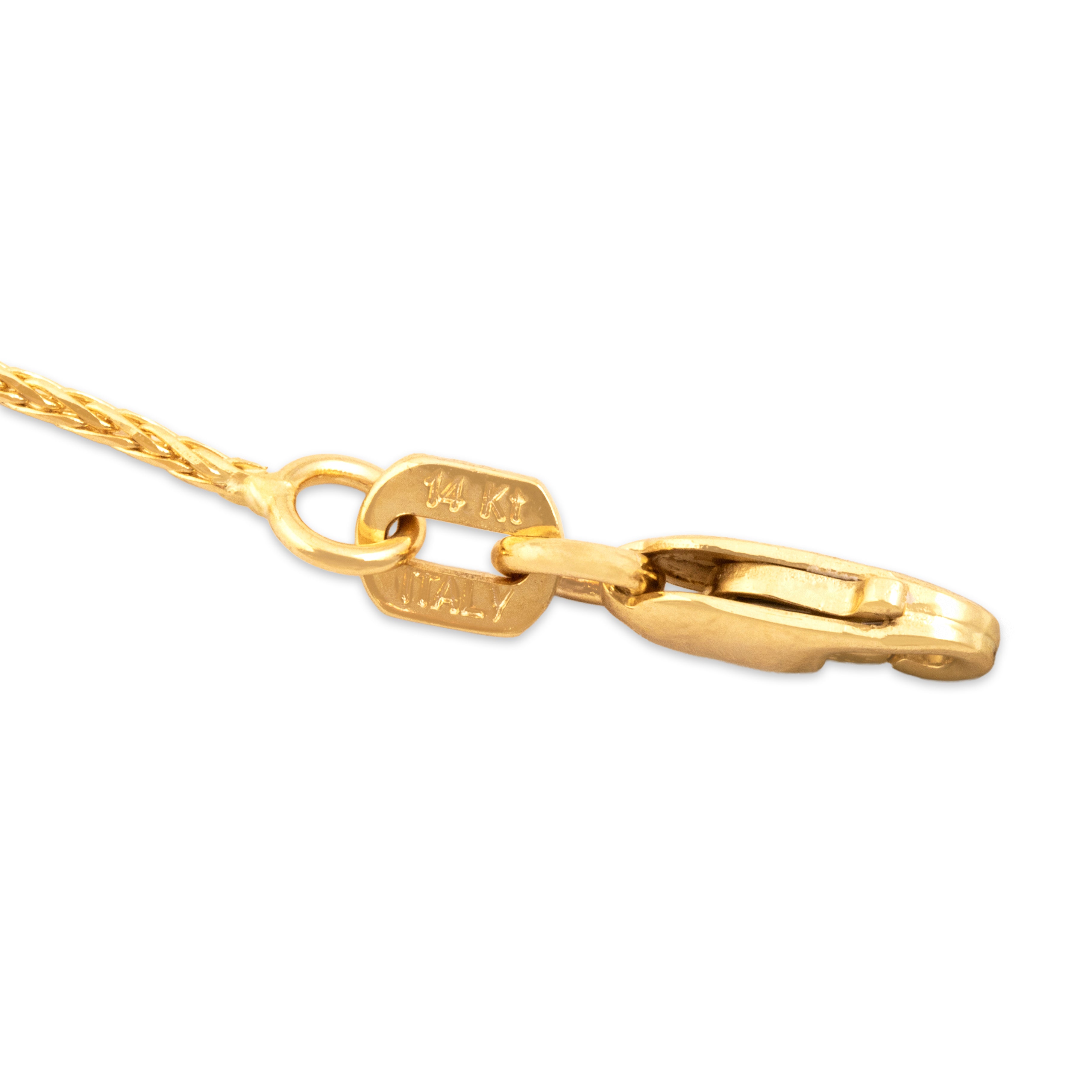 Estate 14k Yellow Gold 1mm Wheat Chain 18