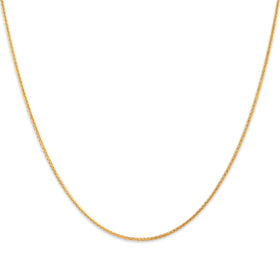 14k Yellow Gold 1mm Wheat Chain 16"